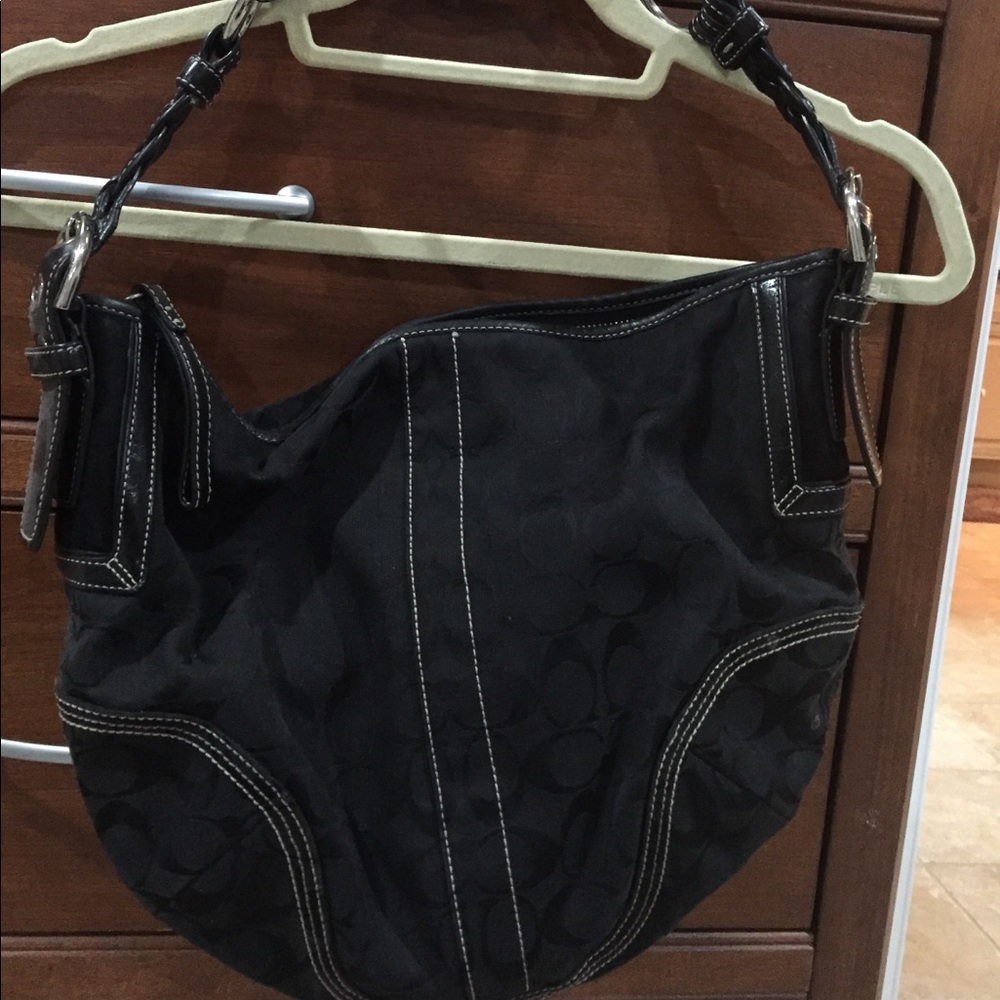 Coach Black  hobo style bag